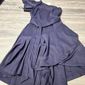 Grace Karin women's one shoulder cocktail dress navy blue.  Size Small